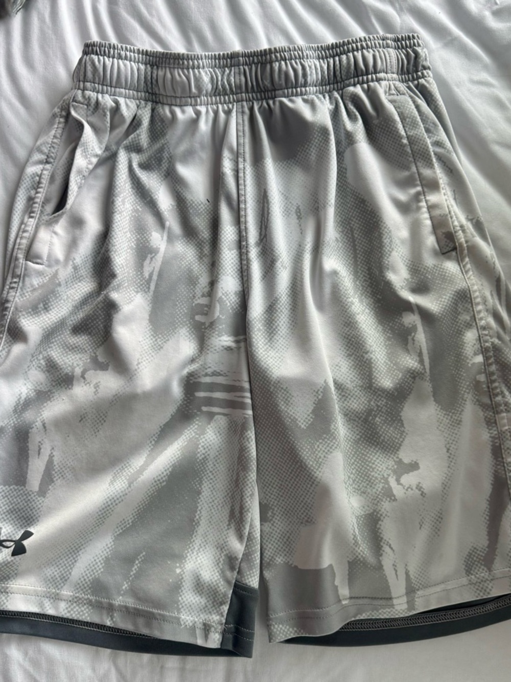 Under Armour Boy’s Gray Camo Performance Shorts